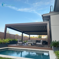 Sweet Home Outdoor Bioklimatische Pergola aus Aluminiumlegierung mit Verstellbarem Lamellendach, Robuster Pavillon für Garten, Terrasse, Hinterhof und Pool
