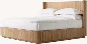 Bedroom Furniture Home Oak <b>Solid</b> <b>Wood</b> <b>Bed</b> High Quality Luxury Modern SGA-10133S Nordic <b>Bed</b> SGA-10133S - Product Image 3