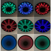 Luminaire suspendu en acrylique imprimé UV, luminaire circulaire RGB changeant de couleur, ambiance lumineuse, hôtel, restaurant, décoration artistique