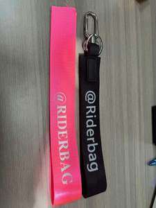 Wholesale Embroidered Nylon Wrist Strap Keychain with Metal Hook Multi-Purpose Phone Bag Clothes Hanging <b>Tag</b> Custom Logo - Product Image 3