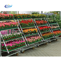Chariot à fleurs danois à quatre roues avec chariot à pot de fleurs pour plantes à plate-forme et conteneurs CC personnalisables OEM