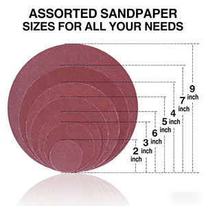 Red High Sanding Discs 125mm | 5-inch PSA Hook Loop | Silicon Carbide Grit P60-P800 | OEM/ODM | 3-Year Warranty | for - Product Image 3