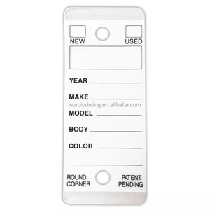 Poly <span class=keywords><strong>tag</strong></span> Key Tags với vòng trắng 250 đếm và 2 tốt điểm bút ô tô Đại lý thẻ - Product Image 5