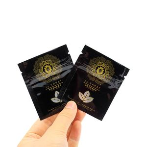 Resealable Plastic Zipper Mylar Bags Pochon Flowers Three Side Sealed Small Bags Sachet Samples Coffee Tea Snack Packaging Bags