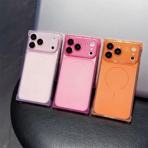 เคสโทรศัพท์แม่เหล็กสีเรืองแสงแบบด้าน  สำหรับ iPhone 17 14 15 16 Pro Max  หน้าต่างขนาดใหญ่ ป้องกันการกระแทก - Product Image 2