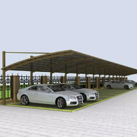 Cochera Doble de Aluminio Tipo Cantilever, Refugio Impermeable Independiente para Uso en Entradas de Vehículos