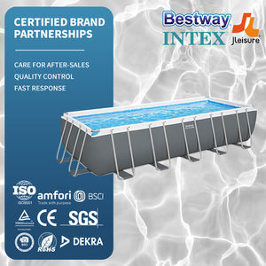 <span class=keywords><strong>Piscina</strong></span> <span class=keywords><strong>Bestway</strong></span> 5612B Rectangular Grande con Marco de Acero Metálico, <span class=keywords><strong>Piscina</strong></span> Familiar de PVC, <span class=keywords><strong>Piscina</strong></span> Portátil Elevada para Jardín y Exteriores - Product Image 1