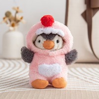 Llavero de Peluche de Pingüino con Vestido de Pana, Moderno y Suave, para Recuerdo