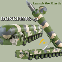 1/72 DF-41 Missile balistique intercontinental bricolage Kit de modèle militaire enfants Missile camion lanceur blindage véhicules blocs de construction