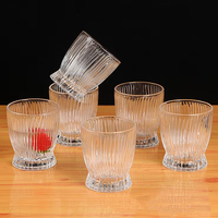 Ensemble de pichets en verre personnalisés sans BPA, anti-fuite, grande capacité, avec verres à grain vertical moderne – Vente en gros