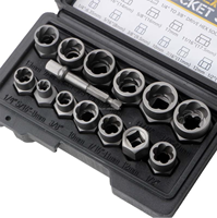 14 pièces écrou et boulon extracteur jeu de douilles boulon, vis hexagonale outil écrou et boulon extracteur
