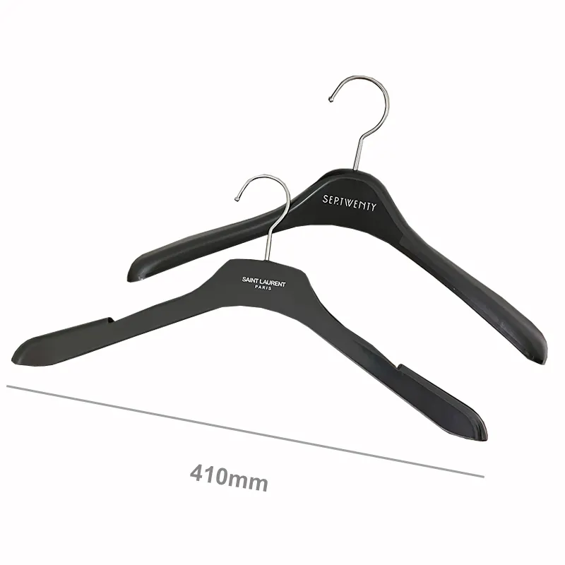 Hot Sale custom color cheap coat hanger plastic with metal clip pants rod hangers clothes rack