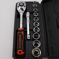 Juego de Llaves de Trinquete de Acero con Alto Contenido de Carbono de 12 Piezas, Opción OEM de 1 Año para Reparación de Automóviles y Motocicletas, Herramienta Combinada con Llaves Hexagonales