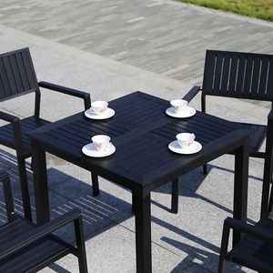 <b>Outdoor</b> Picnic <b>Table</b> Set Wood Restaurant <b>Tables</b> and Chairs Coffee <b>Table</b> and Set for Restaurant and Resort Hotel OTF-64 Supports - Product Image 6