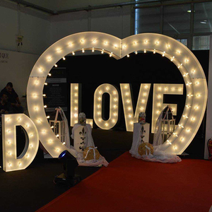 Grandi <span class=keywords><strong>Lettere</strong></span> Autoportanti per Matrimoni, Insegne 3D Luminose in Metallo LED, <span class=keywords><strong>Lettere</strong></span> Giganti 'Love' - Product Image 6