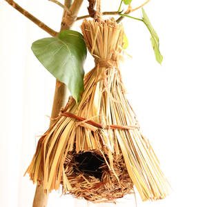 2026 Handgemaakt Gras Geweven Nest-Creatief Lotusgras Kalebas Vogelhuisje Tuin Decor Huisdier Vogel Nest Gras Geweven Vogelnest - Product Image 1