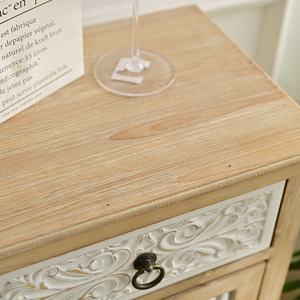 Meuble de rangement avec tiroirs et porte sculptée en bois, style Ferme INNOVA, pour salon d'hôtel ou appartement - Product Image 5