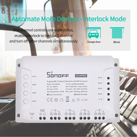 Interrupteur intelligent Sonoff 4CH Pro R3, 4 canaux, 433 MHz, 2,4 G Wifi, télécommande, modules d'automatisation intelligents, 90-250 V CA (50/60 Hz) / 5-24 V CC