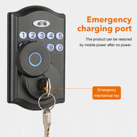 Cerradura de puerta Digital de aleación de aluminio de alta calidad Tuya Smart WiFi Cerradura de puerta digital Código Biométrico Huella digital Cerradura inteligente