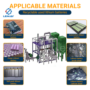 500 KG/H Machines de recyclage de batterie au lithium entièrement automatiques 500 KG/H Batterie au lithium écrasant l'usine de recyclage de batterie de voiture - Product Image 6