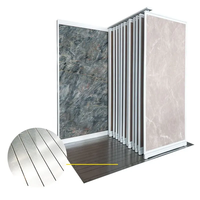 Exposition Push Pull Échantillon Stand Marbre Granit Rail-Mounted Slab Rock Céramique Quartz Showroom Sliding Stone Display Rack