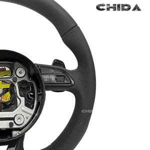 Volant en cuir perforé noir personnalisé pour <span class=keywords><strong>Audi</strong></span> A6 A3 A4 A5 Q5 RS3 RS7 Q7 C6 C8 A8 S6 S7 B8 B8.5 B9 S3 S4 S5 - Product Image 6