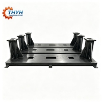 Base de Acero Industrial Gruesa Personalizada con Estructura Soldada, Fabricación OEM con Tratamiento de Superficie Completo