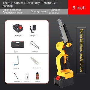 High-<b>Power</b> Rechargeable Lithium Chainsaw Portable Small Outdoor Logging Tree Cutting <b>Tool</b> Cross-Border Wholesale CQJ-02 Wood Cut - Product Image 2
