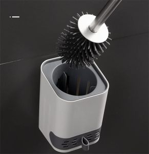 แปรงทำความสะอาดห้องน้ำซิลิโคนขนแปรงนุ่ม TPR พร้อมที่วางพลาสติก ขายดี - Product Image 4