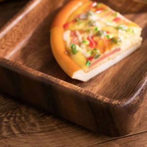 Wooden Walnut <b>Tray</b> Solid Wood Rectangular Serving Platter For Dessert Fruit <b>Tea</b> Japanese Style - Product Image 3