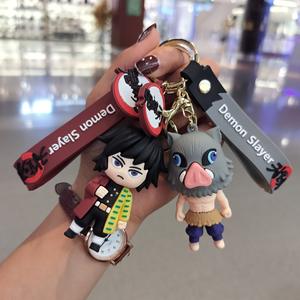 Llavero de Goma con Mini Figura de PVC de Alta Calidad de 6 Colores del Popular Anime Demon Slayer: Tanjiro Kamado, Nezuko Kamado y Zenitsu - Product Image 4