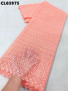 Yeni geldi yüksek kalite gelin dantel kumaş 100% pamuk yumuşak kordon dantel dayanıklı kumaş için gelinlik için parti - Product Image 4