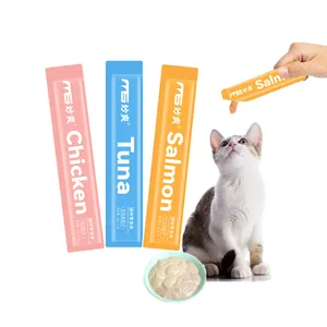 Hot Sale Factory Custom High Nutrition Delicious Cat Bars Cat Treat Snack Wet Food Cat Liquid Creamy Snack