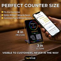 NFC Google Bewertungskarte und PVC-Ständer-Set mit individuellem Logo – Tippen zum Bewerten Tischzelt für Schönheitssalon, Einzelhandel, Café