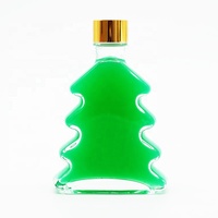 Bouteille diffuseur en verre de 200 ml en forme de sapin de Noël avec bouchon – Bouteille vide pour parfum