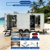 Remorque Sanitaire Portable avec Toilettes Mobiles Séparées par Genre, Climatisation et Urinoirs pour Concerts en Plein Air, Expositions et Grandes Événements de Mariage