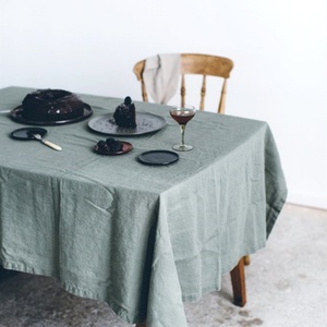 French Natural <b>Linen</b> <b>Table</b> <b>Cloth</b> <b>Table</b> Cover Classic Solid Color Easy Washed Home Hotel Customizable Wholesale - Product Image 1