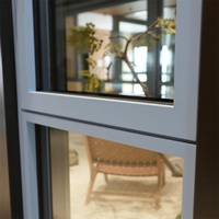 Fenêtres à ouverture vers l'intérieur en aluminium et alliage d'aluminium avec isolation thermique pour bureau, maison, villa et restaurant