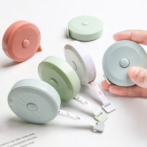 Plastic Measuring Tape 1.5 Meter Automatic Telescopic Soft Tape For Clothing Measurement Nordic Blue And Simple White - Product Image 1