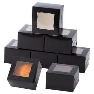 Tùy chỉnh các tông trong suốt màu trắng 4 lỗ 6 lỗ 12 lỗ in bốn màu hộp bánh có cửa sổ - Product Image 1