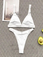 Maillot de bain 2 pièces, sous-vêtement de marque privée, culotte tanga, modèle Micro, Bikini, grande taille, pour femmes