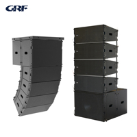 Vente en gros de haut-parleurs étanches doubles de 10 pouces haut-parleurs à réseau de lignes en bois système audio de subwoofer PA de 18 pouces pour événements en plein air