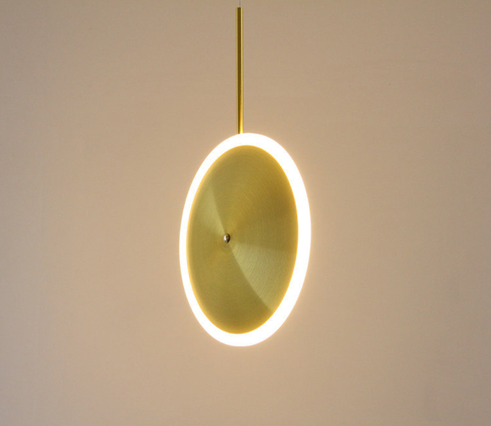 Luxury Round Led Chandelier Rose Gold Hanging Lamp For Bedroom Kitchen