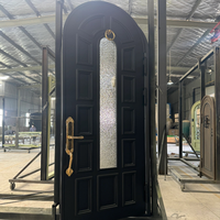 Puerta de Entrada Arqueada Negra - Duradera, Hermosa, Estilo Francés