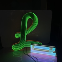 Lettres illuminées en acrylique 3D personnalisables Enseigne électronique miroir infini de publicité magique personnalisée avec source de lumière LED