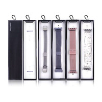 Boîte cadeau en papier pour bracelet de montre connectée, structure rigide recyclable, doublure en éponge, pelliculage mat, gaufrage, fermeture magnétique personnalisable
