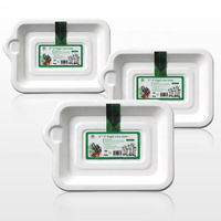Assiettes jetables en papier de canne à sucre divisées, écologiques, biodégradables, personnalisées