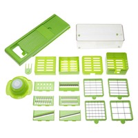 Multifunctionele Groentehakselset Met Snijmachine Shredder Rasp Op Maat Gemaakte Logo Voor Fruit En Groenten