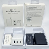 Adaptateur secteur mural à charge rapide 65W, 3 ports USB C PD, prise UK US EU, charge multi-appareils pour Samsung Galaxy S22-S26