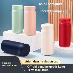 Nuevo logotipo personalizable grabado compacto 316 taza aislada de acero inoxidable para estudiantes Mini taza de agua de bolsillo con tapa - Product Image 5